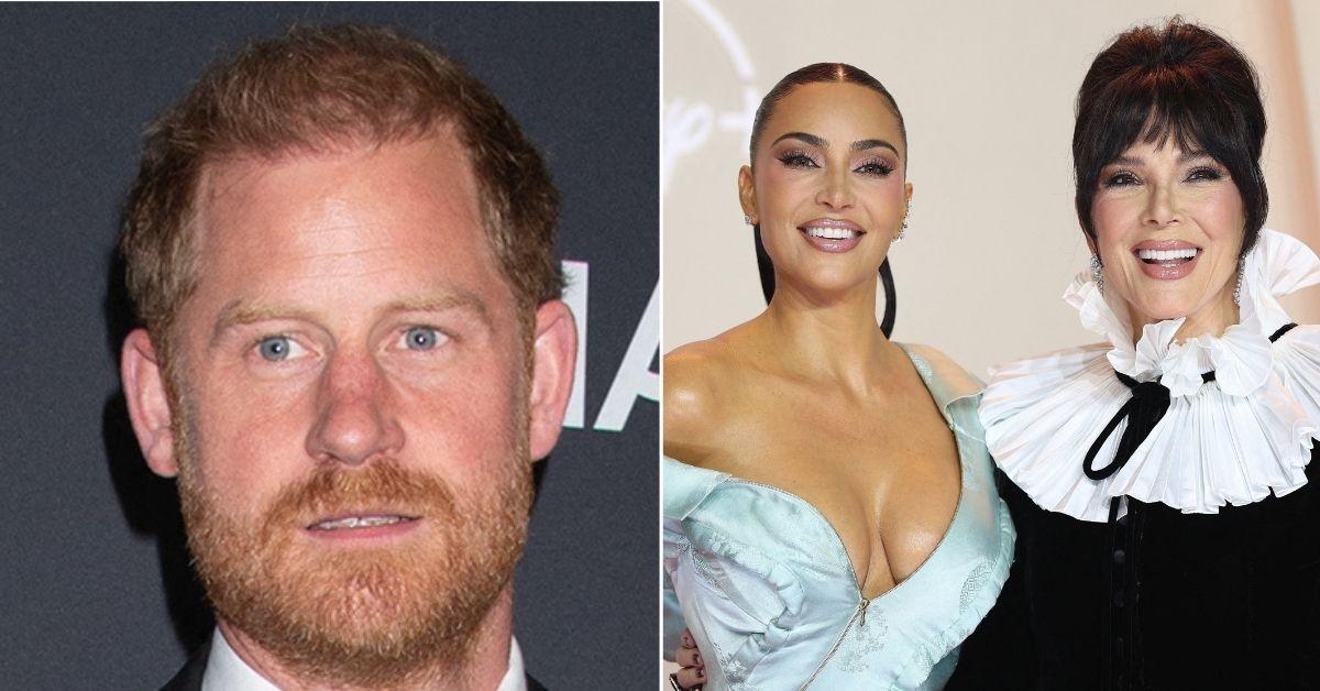 picture of prince harry, Kim Kardashian and Kris Jenner