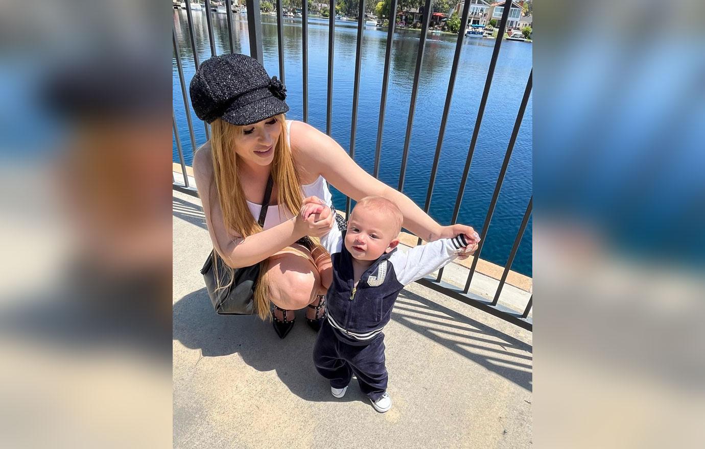 aaron carters fiancee melanie martin celebrates their son princes first birthday