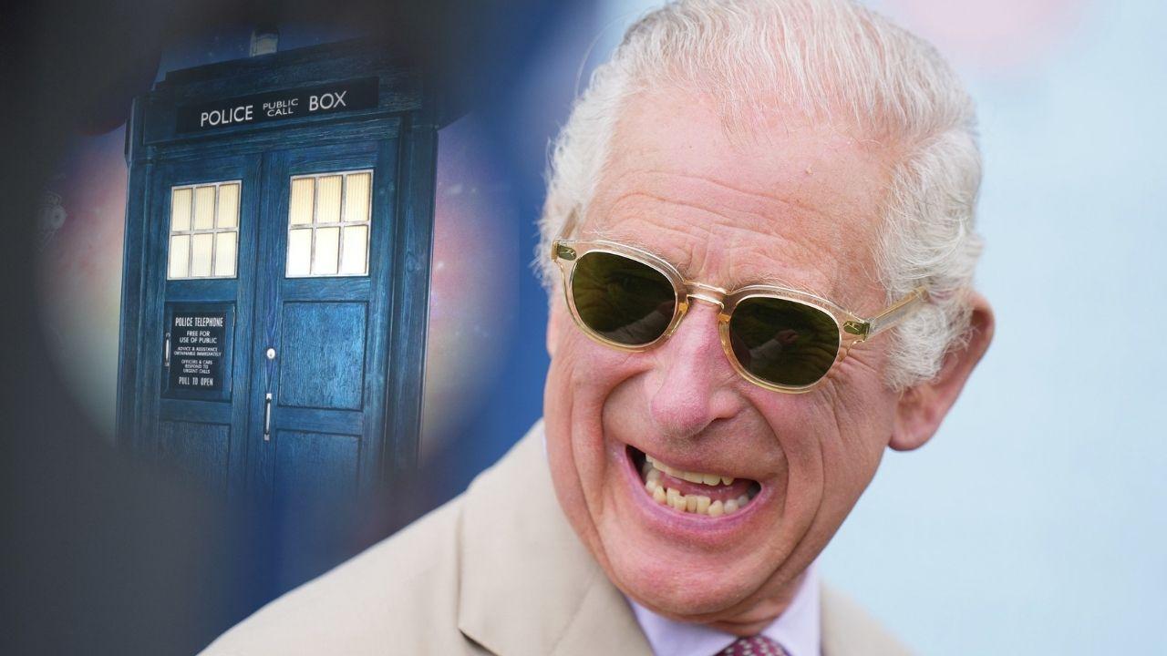 Photo of King Charles and Tardis