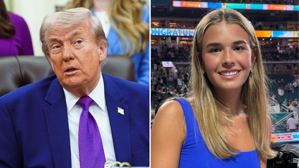 split image of Donald Trump and Kai Trump