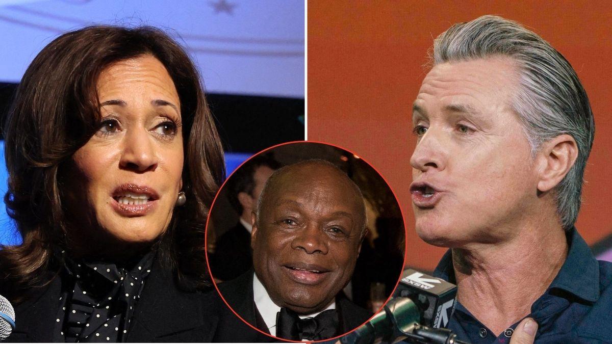 picture of Kamala Harris, Willie Brown and Gavin Newsom