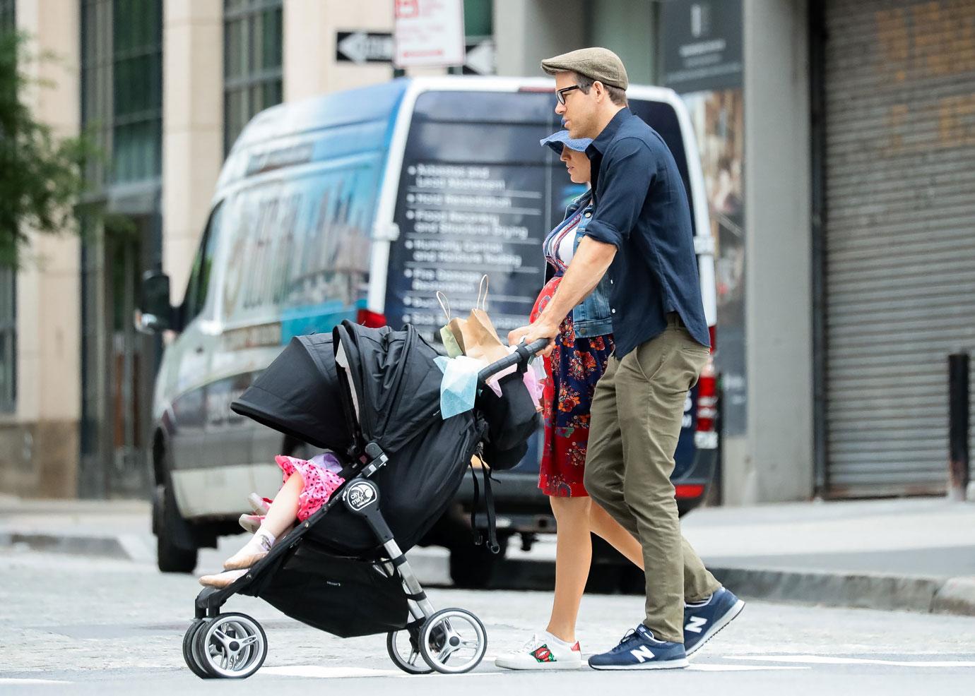 Pregnant Blake Lively Shows Baby Bump On Walk With Ryan Reynolds