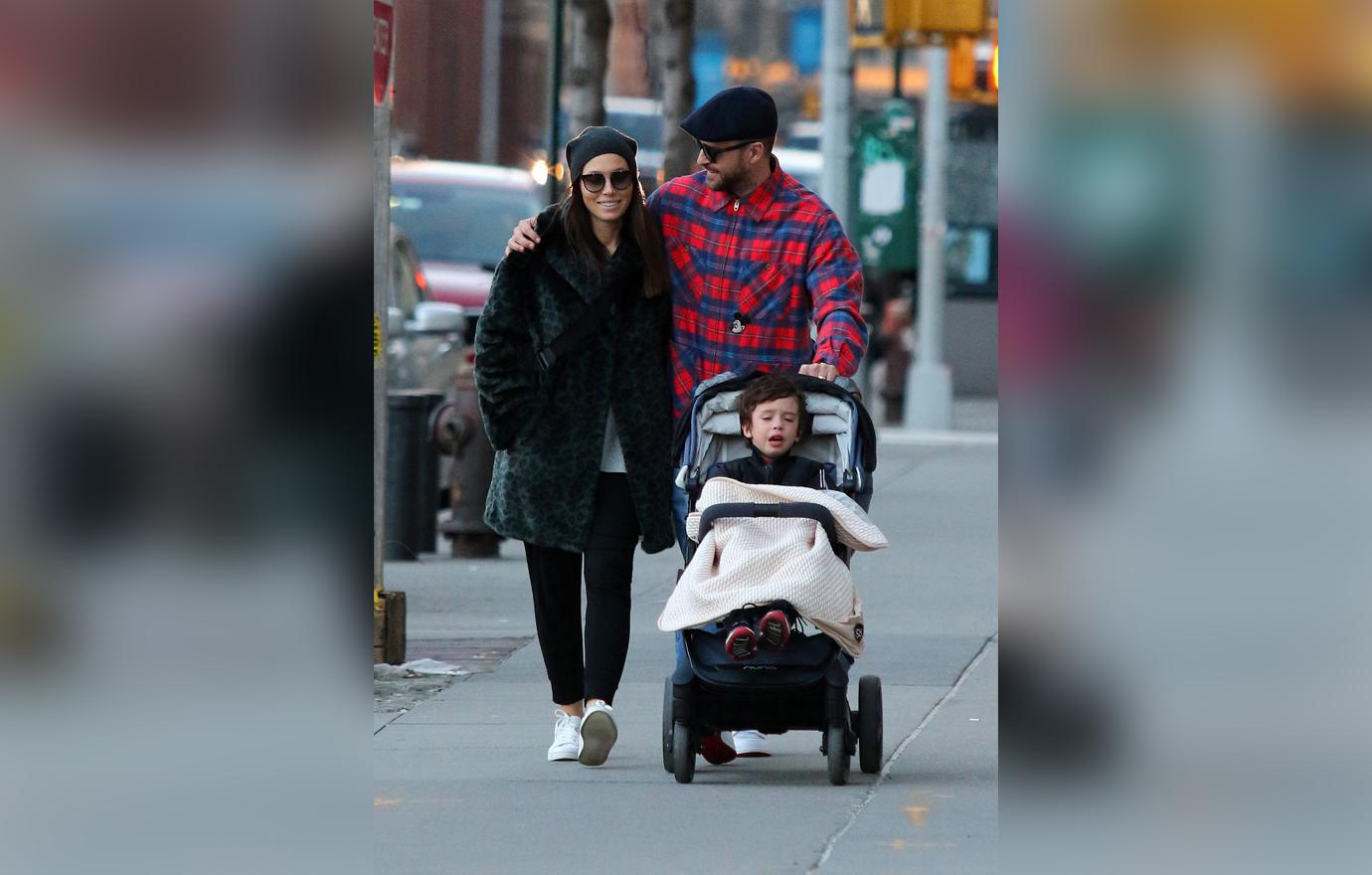 Justin Timberlake and Jessica Biel Take Son For Walk In NYC