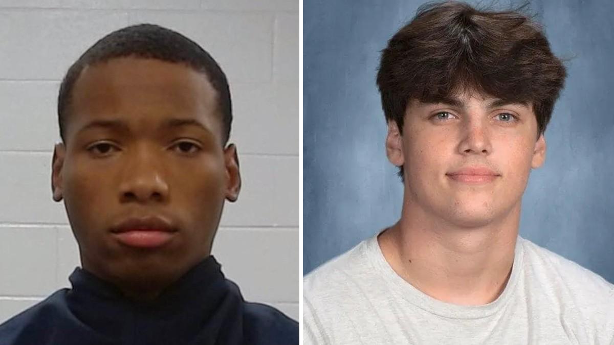 Mugshot of Karmelo Anthony, Photo of Austin Metcalf