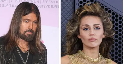 Composite photo of Billy Ray Cyrus and Miley Cyrus