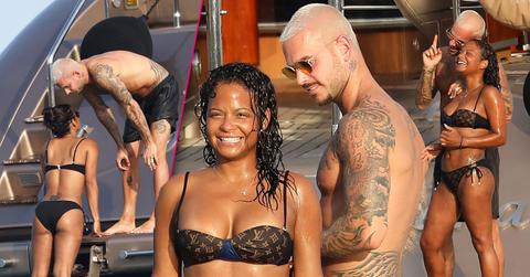 Christina Milian Matt Pokora PDA Yacht