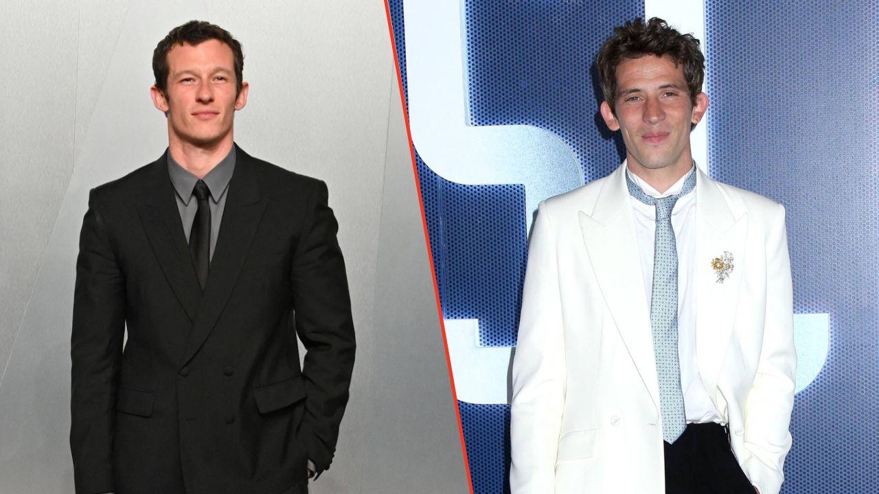 Split photos of Callum Turner and Josh O'Connor