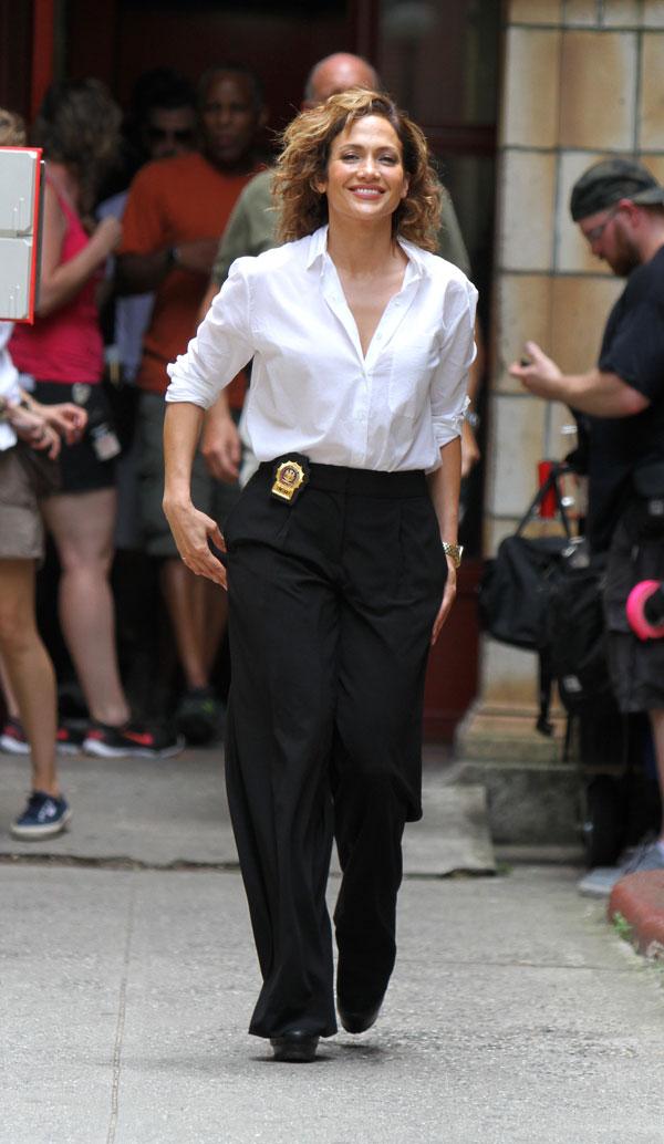 jennifer lopez filming nbc shades blue