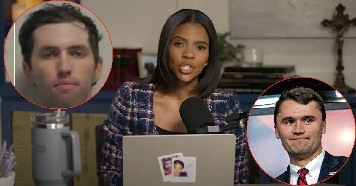 Composite photo of Tyler Robinson, Candace Owens, and Charlie Kirk