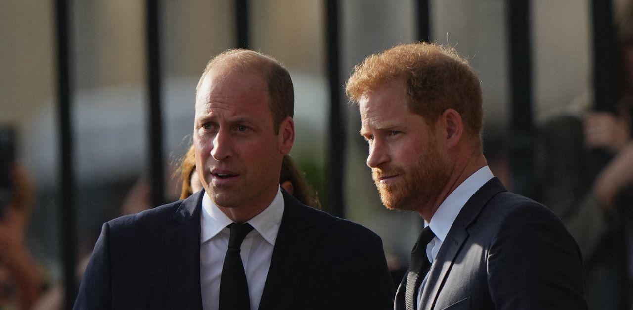 prince william met prince harry silence lord robert fellowes funeral