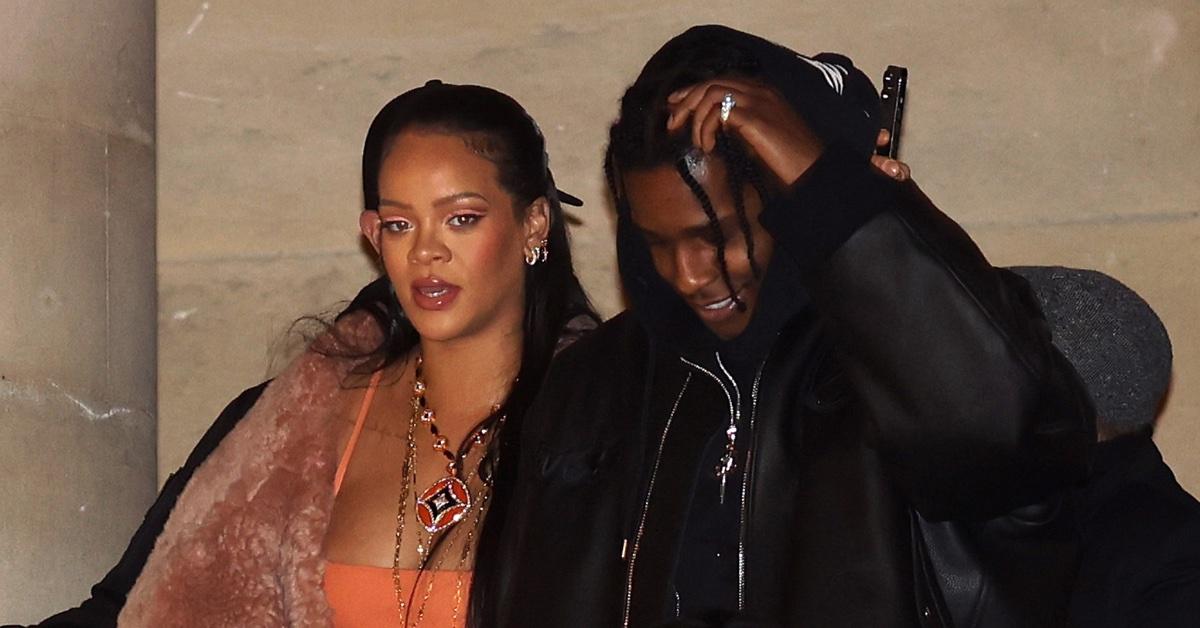 Rihanna shows off growing baby bump with A$AP Rocky at Louis