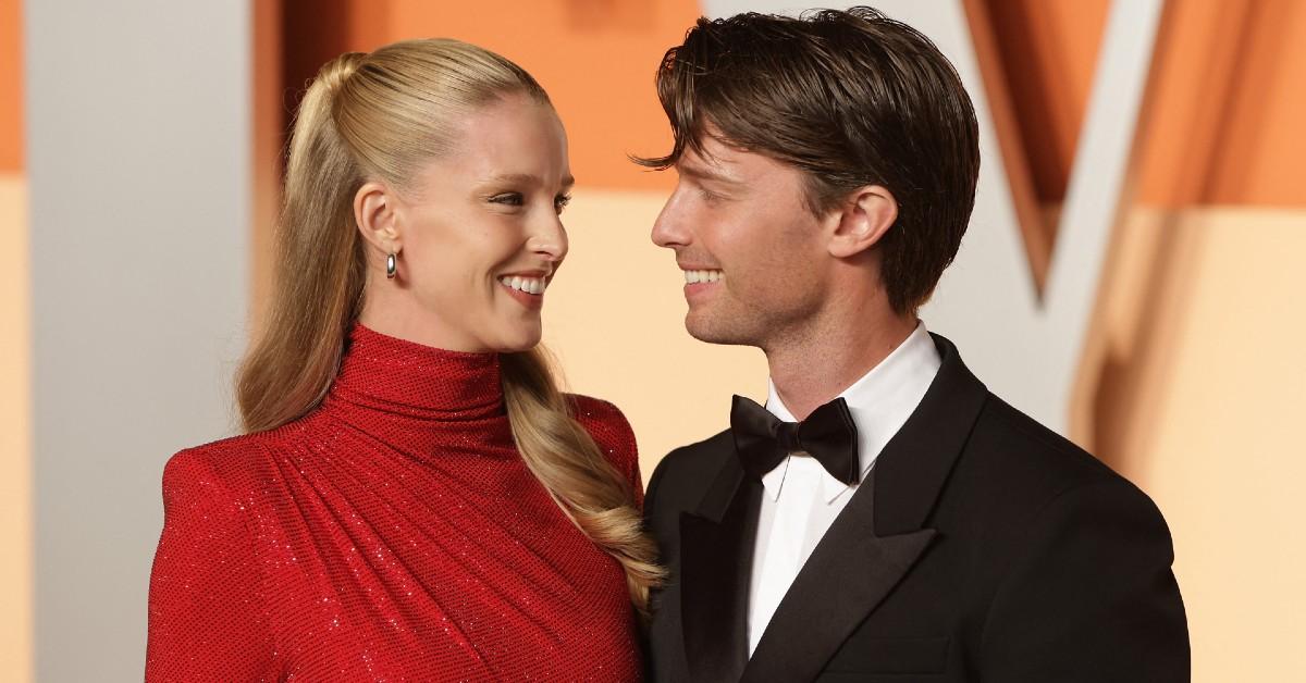 Photo of Abby Champion and Patrick Schwarzenegger.