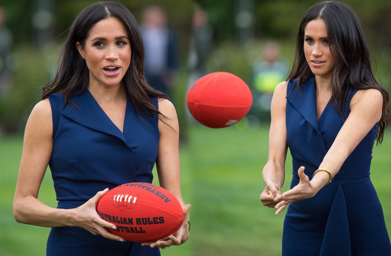 Pregnant Meghan Markle Plays Dangerous Game Australian Football