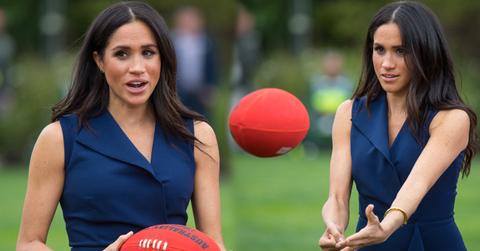 Pregnant Meghan Markle Plays Dangerous Game Australian Football