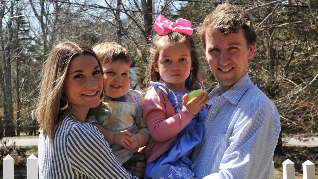 A photo of Lindsay Clancy, Patrick Clancy, and their children