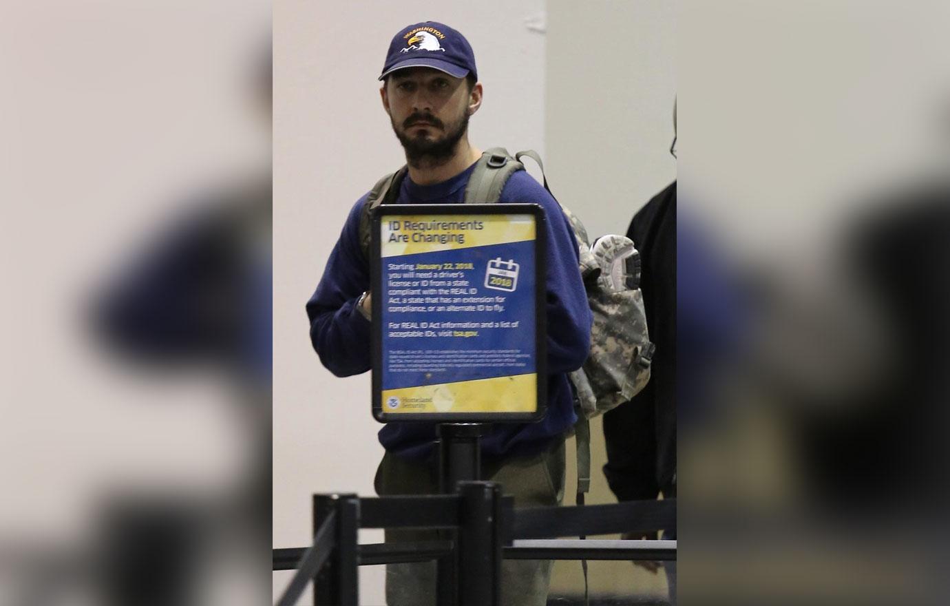 Shia LaBeouf LAX Airport After Georgia Court