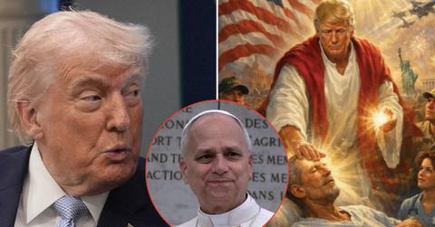 picture of Donald Trump and Pope Leo
