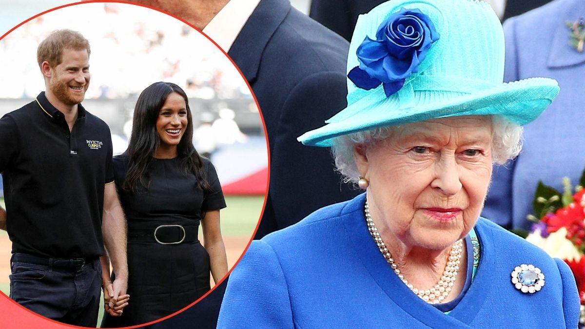 Photo of Queen Elizabeth, Prince Harry and Meghan Markle