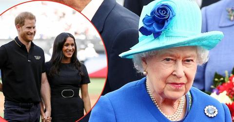 Photo of Queen Elizabeth, Prince Harry and Meghan Markle