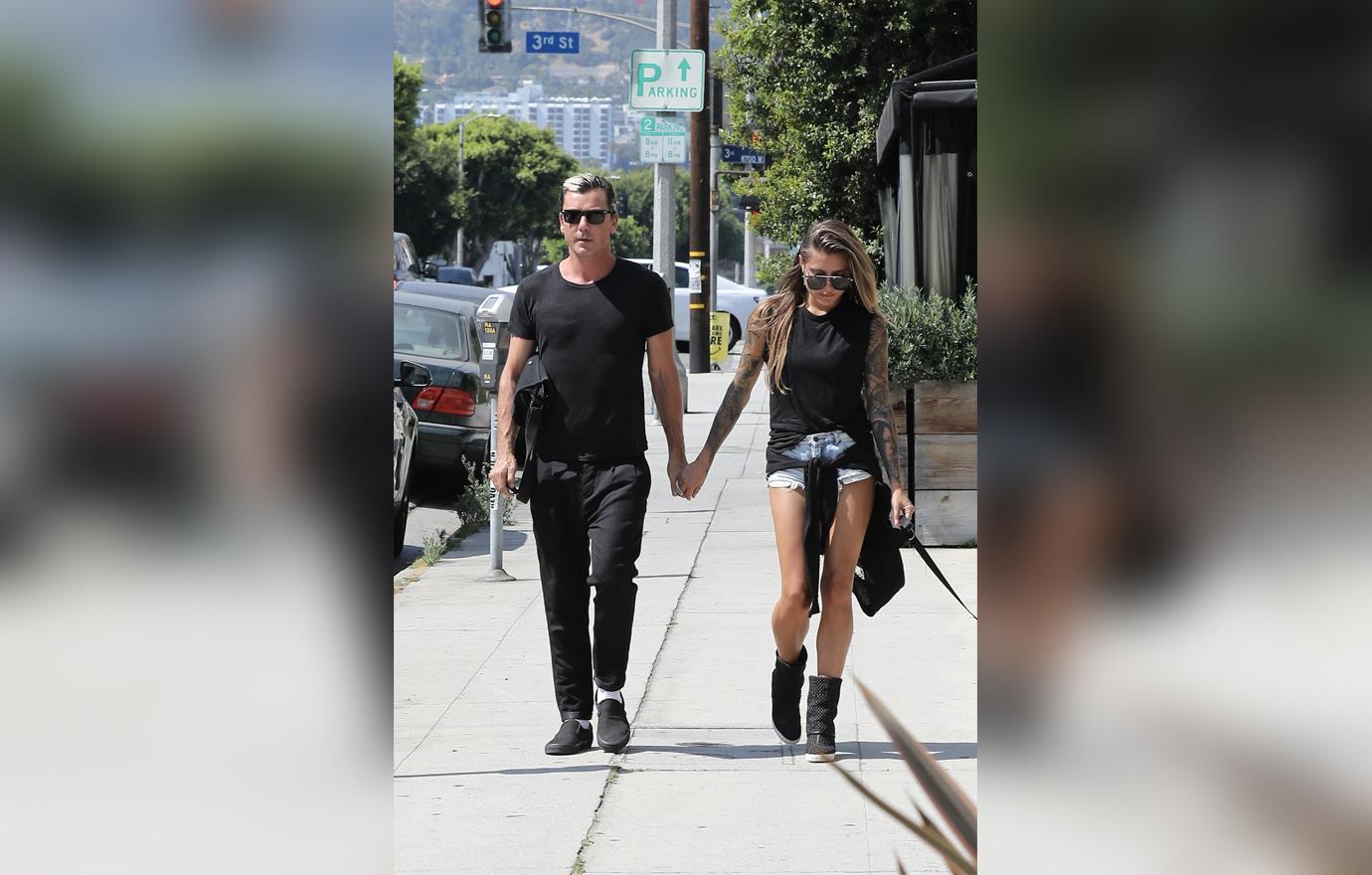 Gavin Rossdale Model Girlfriend Sophia Tomalla Holding Hands