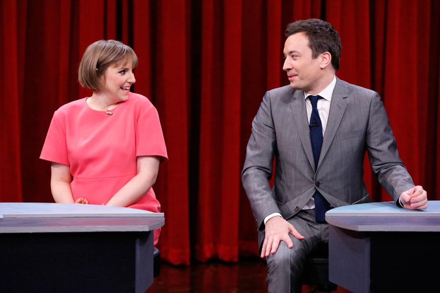 //lena dunham jimmy fallon