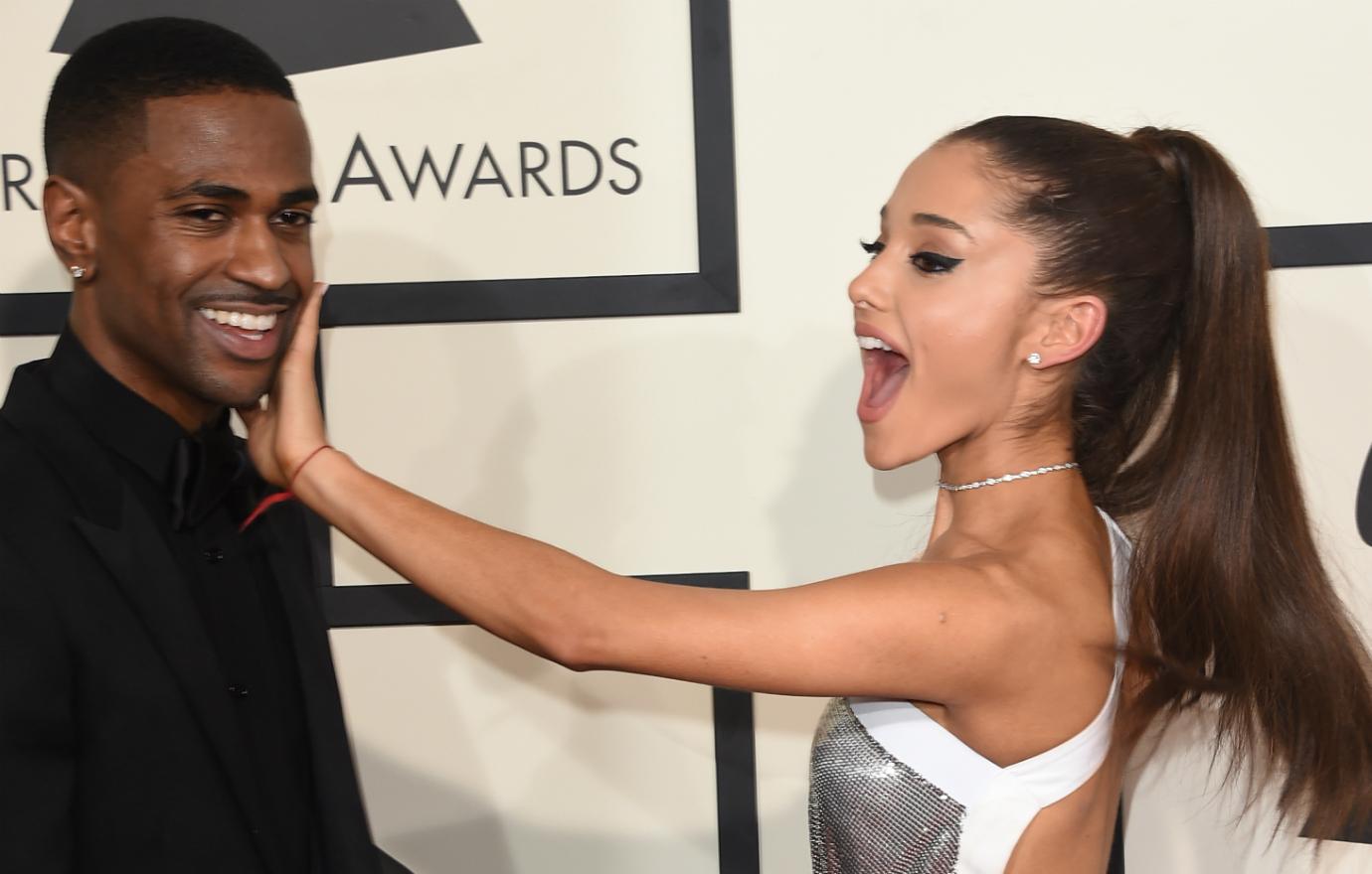 Ariana Grande and Big Sean attend The 57th Annual GRAMMY Awards at the STAPLES Center on February 8, 2015 in Los Angeles, California.