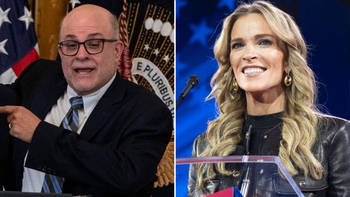 split image of Mark Levin and Megyn Kelly 