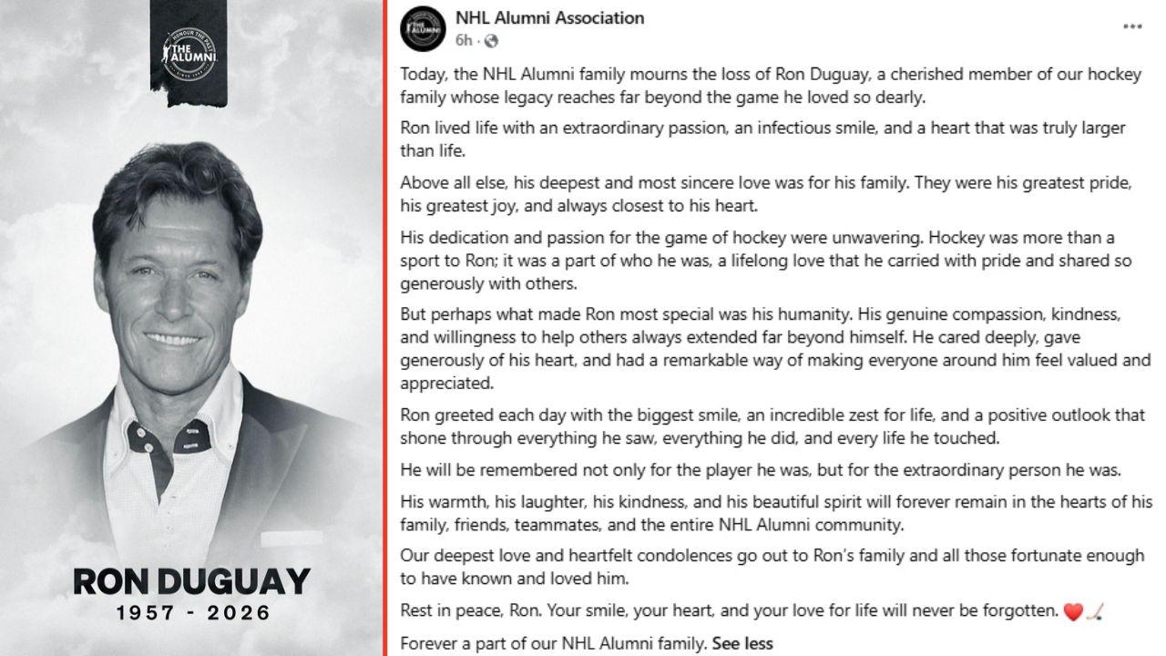 Photo of Ron Duguay NHL tribute post