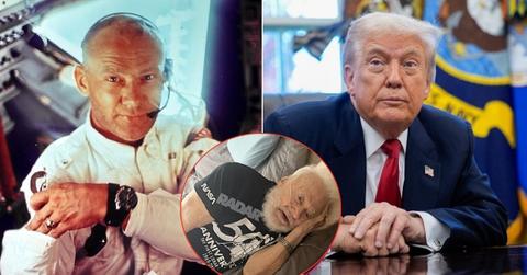 Composite photo of Buzz Aldrin and Donald Trump.