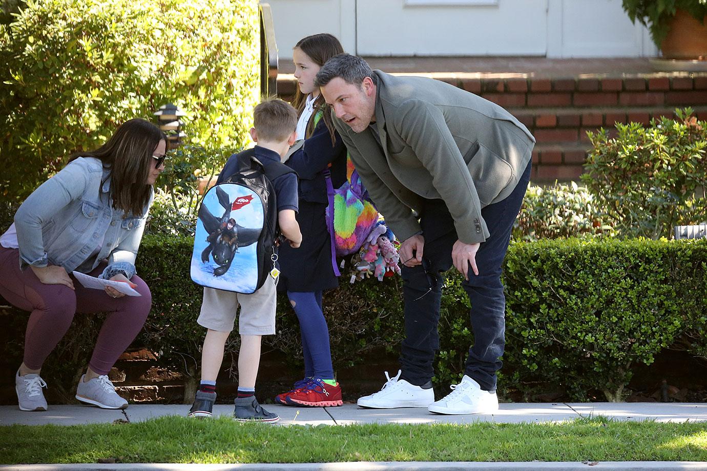 Ben Affleck Takes Son Samuel To School