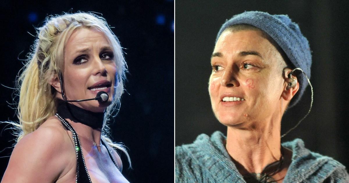 Composite photo of Britney Spears, Sinéad O'Connor 