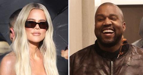 khloe kardashian embraces kanye west at school basketball game