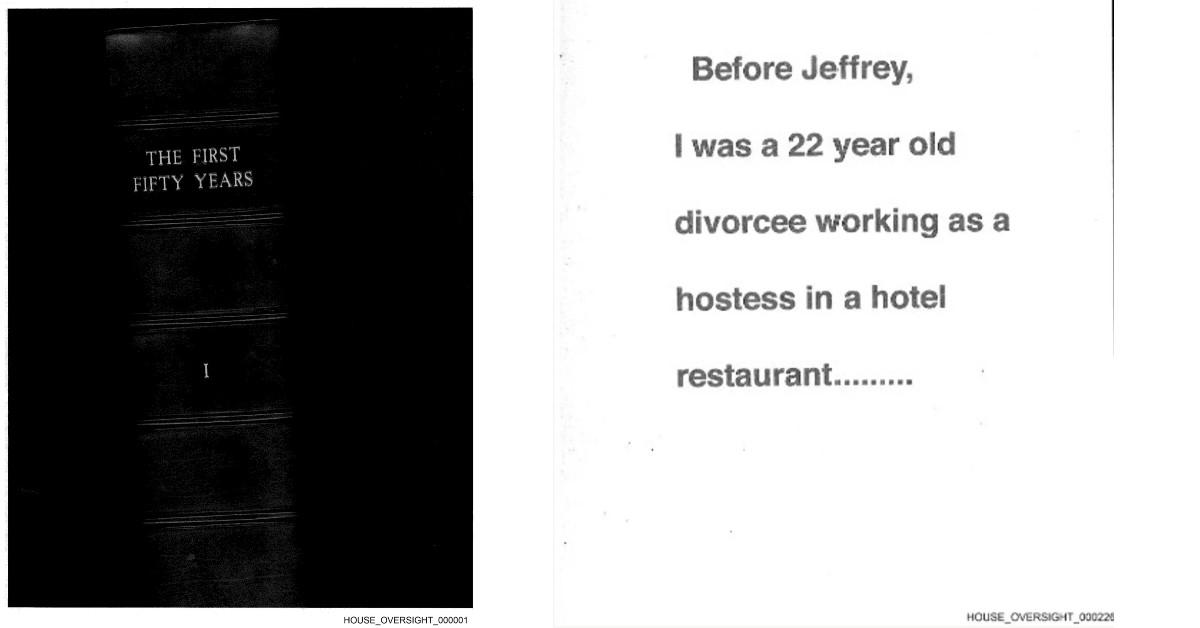 Photo of Epstein's birthday book