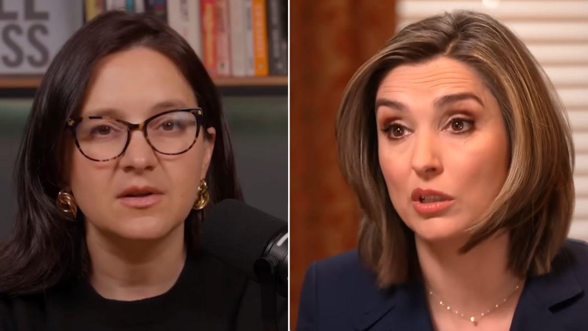 Photo of Bari Weiss and Margaret Brennan