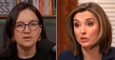 Photo of Bari Weiss and Margaret Brennan