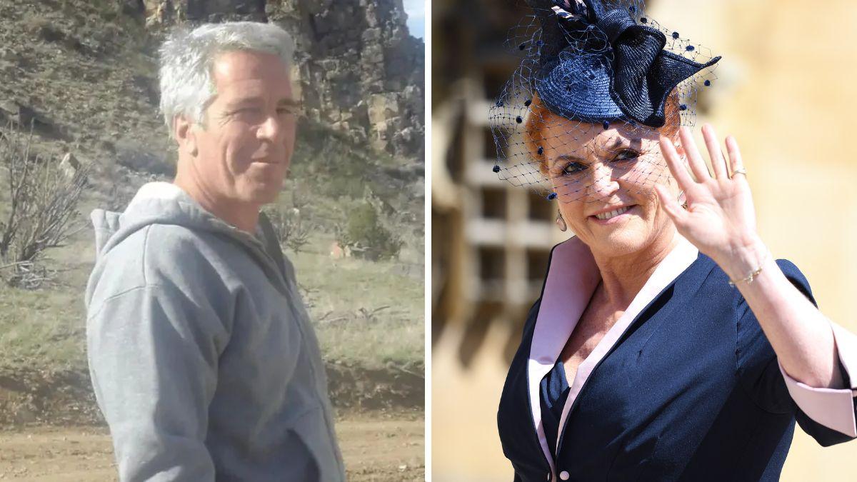 Split photo of Jeffrey Epstein and Sarah Ferguson 
