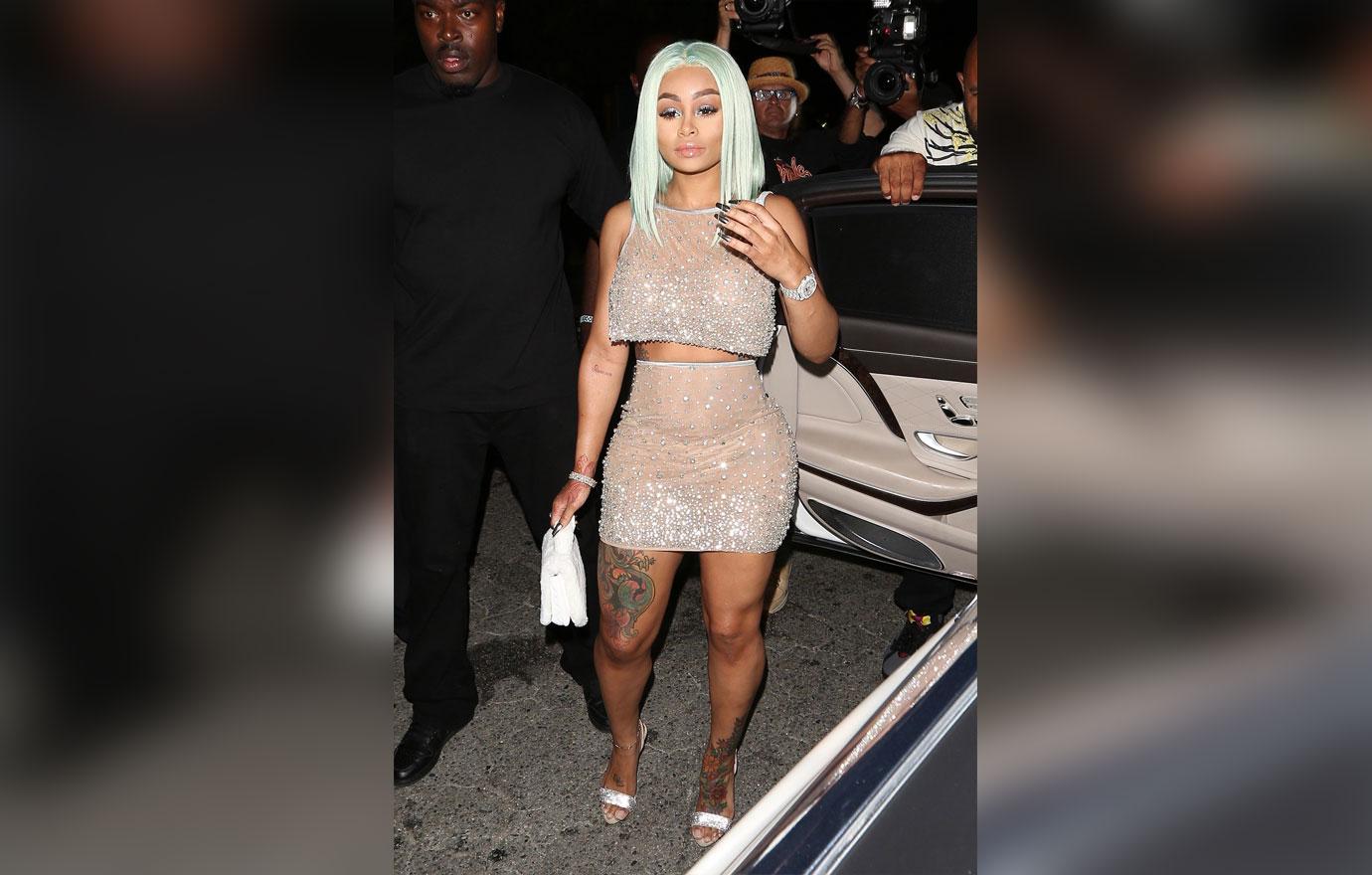 Blac Chyna Strip Club Green Hair Rob Kardashian Feud