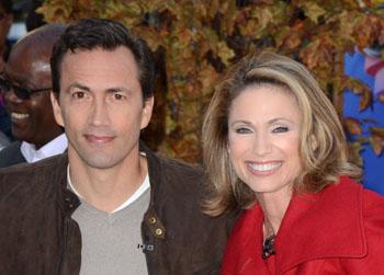 Andrew Shue and Amy Robach