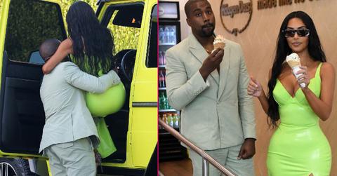 kim Kardashian neon dress Kanye West pda 2 chainz wedding