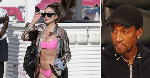 larsa pippen hits beach pink bikini photos ex malik beasley scottie divorce settlement rhom