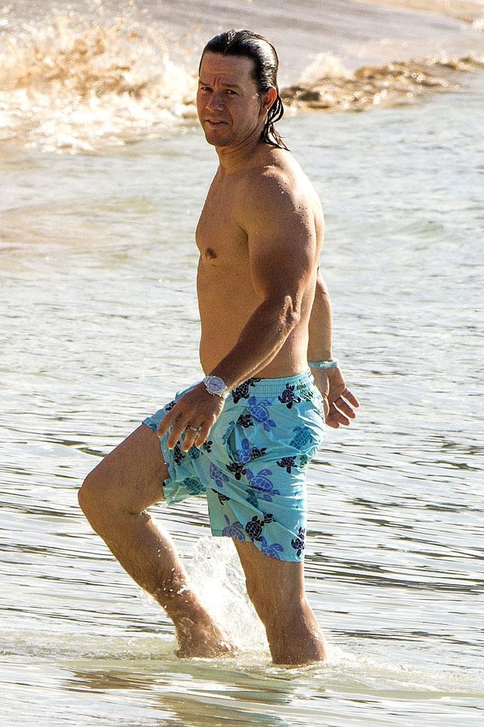 Mark Wahlberg Shirtless Beach Barbados