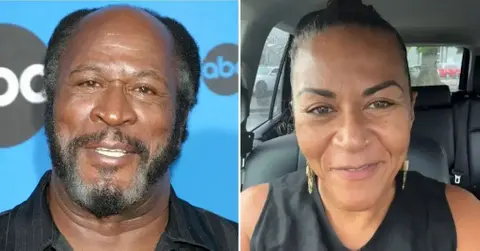 Composite photo of John Amos and Shannon Amos