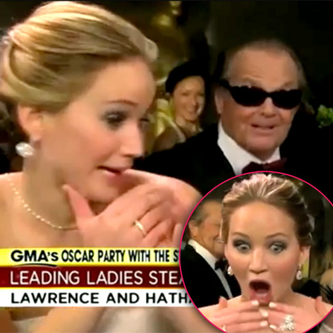 //jack nicholson flirts jennifer lawrence