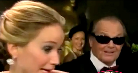 //jack nicholson flirts jennifer lawrence
