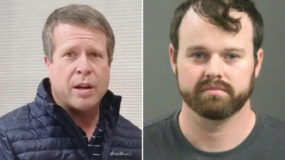Photo of Jim Bob Duggar, Mugshot of Joseph Duggar