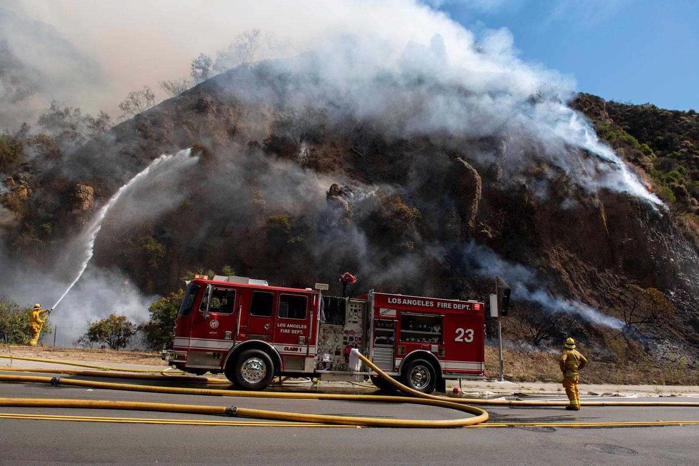 Celebrities In Danger As California Wild Fire Grows: Photos