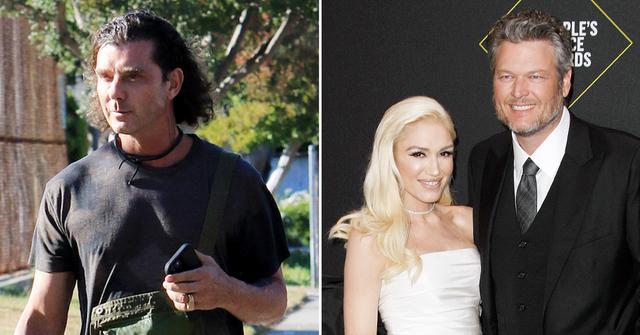 wen stefani ex husband gavin rossdale photos walk wedding blake shelton r