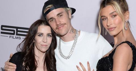 Photo of Pattie Mallette, Justin Bieber, and Hailey Bieber.