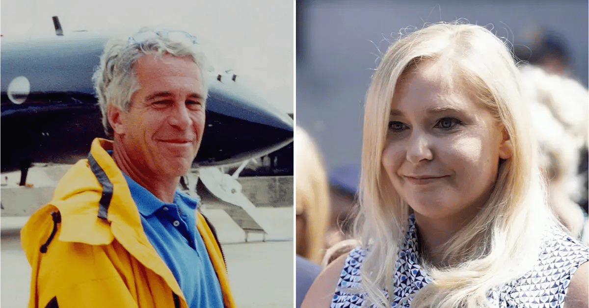 Split photo of Jeffrey Epstein and Virginia Giuffre