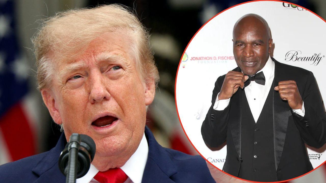 Photo of Evander Holyfield, Donald Trump